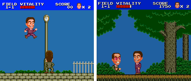 (게임 내에 등장하는 소변과 응가 등의 생리현상 해결 장면들)