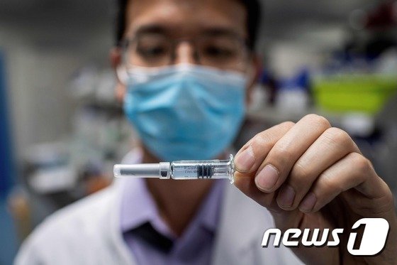 시노백이 개발 중인 백신./사진제공=AFP/뉴스1