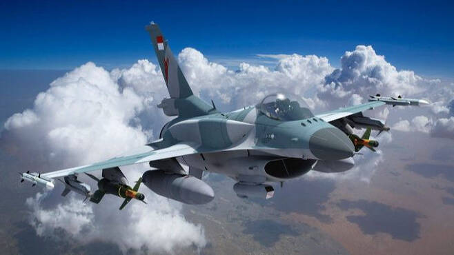 록히드마틴이 인도네시아 공군 도색을 적용해 공개한 인도네시아 공군용 F-16V 상상도. 록히드마틴 제공