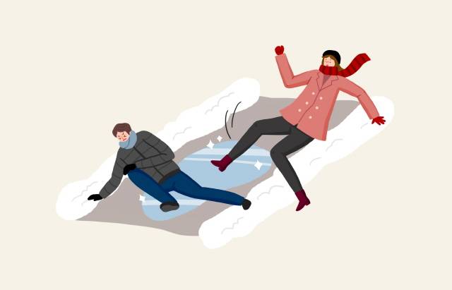 겨울철엔 낙상을 특히 조심해야 한다./클립아트코리아