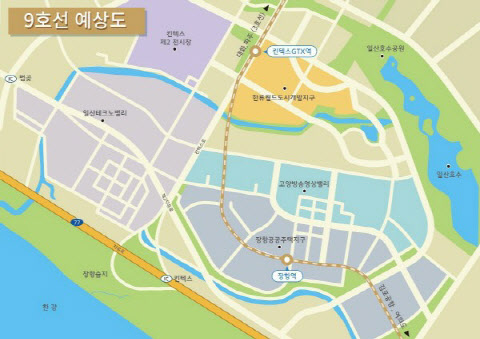 9호선 예상도.(사진=온라인 부동산커뮤티니)