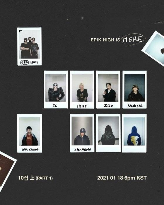 에픽하이가 8일 공식 인스타그램 계정을 통해 정규 10집 첫 번째 앨범 '에픽하이 이즈 히어 上'(Epik High Is Here 上)의 폴라로이드 티저 이미지 2탄을 공개했다. /사진=아워즈 제공