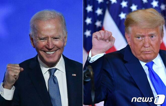 조 바이든 미국 대통령 당선인(왼쪽)과 도널드 트럼프 대통령. © AFP=뉴스1
