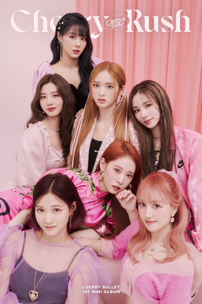 Group Cherry Bullet has released a picture of Jacket full of sweet energy.Cherry Bullet agency FNC Entertainment released its first mini album Cherry Rush Jacket Poster on the official SNS of Cherry Bullet on January 10.The group Jacket Poster, released in two versions, features Cherry Bullet, who boasts a lovely charm in a pink background.The bright smile of the members and the lovely atmosphere of Cherry Bullet, which spreads softly, are combined to make their comeback look forward to.The title song Love So Sweet is a retro sound-based synth pop genre that consists of simple yet addictive bass lines.Cherry Bullets performance, which is sweeter than Candy, will give a lovely and energetic stage.