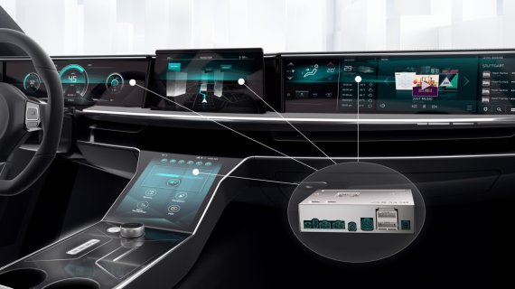 11일 보쉬가 CES 2021에서 공개한 차량용 컴퓨터.