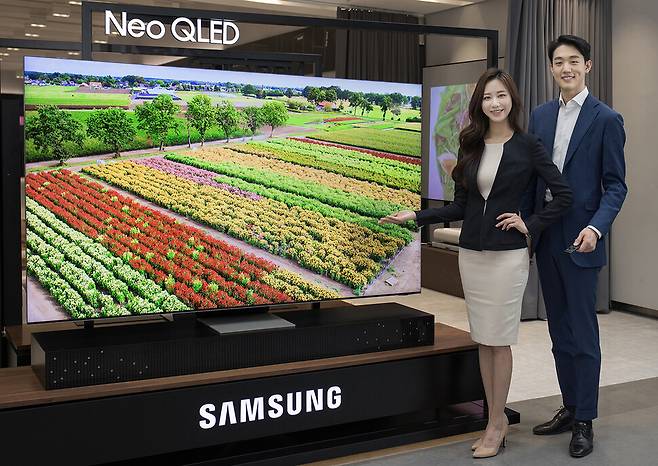 삼성전자가 ‘CES 2021’에서 공개한 미니 LED TV 신제품 ‘Neo QLED TV’. 삼성전자 제공
