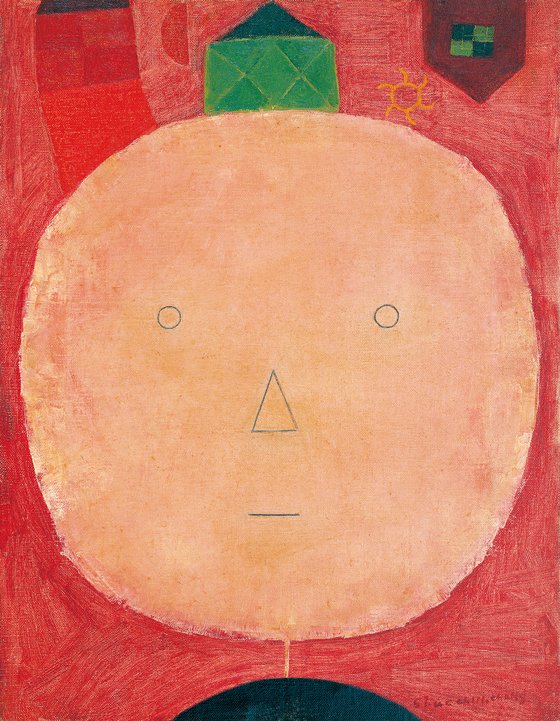장욱진, 얼굴, 1957, 캔버스에 유채, 40.9x31.8cm. [사진 현대화랑]