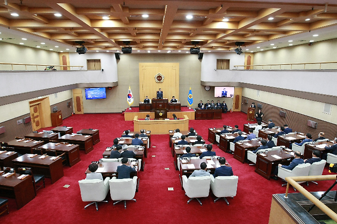 충북도의회 본회의 모습. 충북도의회 제공