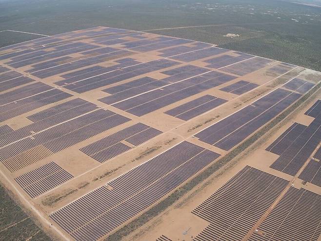 한화에너지(174파워글로벌)가 미국 텍사스주에서 개발, 운영 중인 태양광발전소 모습. 사진 한화그룹 제공