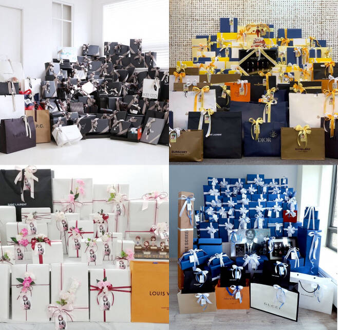 팬들 사이에서는 아이돌의 생일 선물 서포트에 대해 ‘누가 더 값비싼 선물을 주느냐’가 경쟁처럼 번지기도 한다. 사진 SNS 캡처