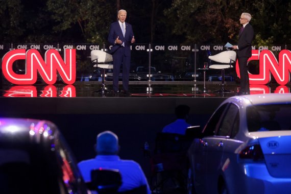 CNN에서 인터뷰하고 있는 조 바이든 미국 대통령 당선인(사진은 기사와 직접적인 연관이 없음) /사진=로이터뉴스1