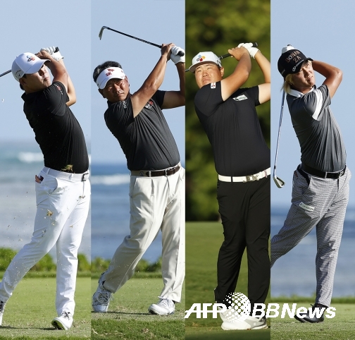 2021년 미국프로골프(PGA) 투어 소니오픈에 출전한 김시우, 최경주, 임성재, 허인회 프로. 사진제공=ⓒAFPBBNews = News1