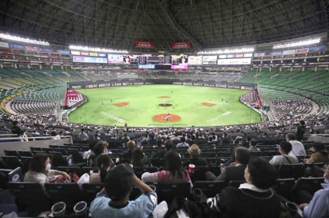 2020시즌 일본 프로야구 경기 장면. (사진=AFPBBNews)