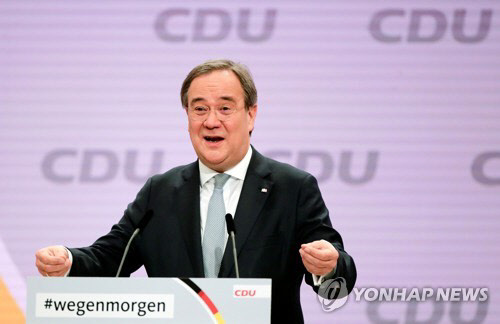 독일 새 기민당 대표에 선출된 아르민 라셰트. 로이터 연합뉴스