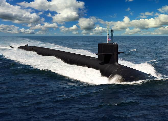 미국 컬럼비아급 핵잠수함 [미 해군 홈피 캡처. 재판매 및 DB 금지]