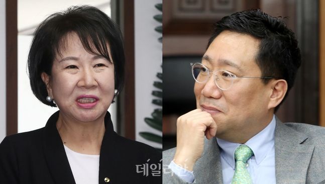 손혜원 전 더불어민주당 의원과 양정철 전 민주연구원장 ⓒ데일리안DB