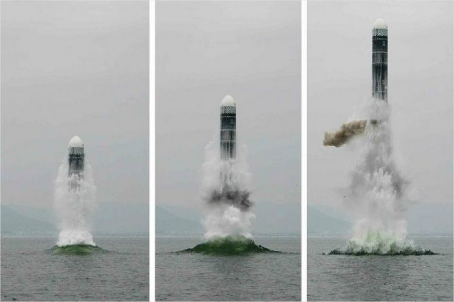 2019년 10월 북극성-3형 SLBM의 시험발사 모습. 연합뉴스