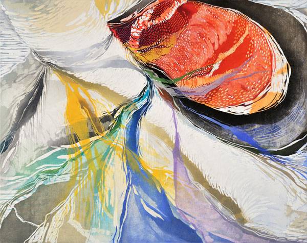 홍승혜 2008년 수성목판화 마음 따뜻함을향하여 희망