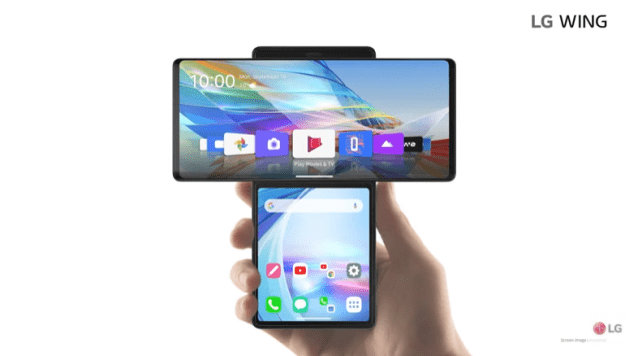 LG윙. (사진=LG윙 공개행사 유튜브 영상 갈무리)