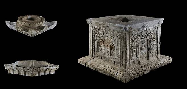 5년간의 복원·보존처리를 마무리한 현묘탑의 각 부재. 원래 자리인 강원 원주 법천사지로 옮기려고 부재를 짜맞추지 않았다.