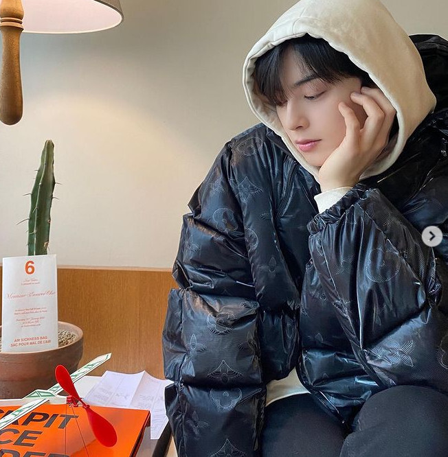 Group Astro member and actor Cha Eun-woo showed off their perfect beauty.Cha Eun-woo posted several photos on Instagram on January 20.In the photo, Cha Eun-woo matches a hooded T-shirt inside a padding jumper; Hat, who has space left over because of his too small face, is seen.Im watching the camera with my little face covered in my hands, so Im watching a scene in a movie, Cha Eun-woo, who cant hide the face genius even in everyday photos.On the other hand, Cha Eun-woo is appearing in TVN drama Goddess Kanglim