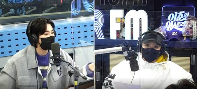 유노윤호(왼쪽)가 SBS 파워FM '이준의 영스트리트'에서 습관에 대해 이야기했다. 보이는 라디오 캡처