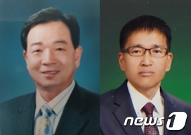옥천문화원장 선거에 후보 등록한 이규완씨(왼쪽)와 유정현씨 © 뉴스1