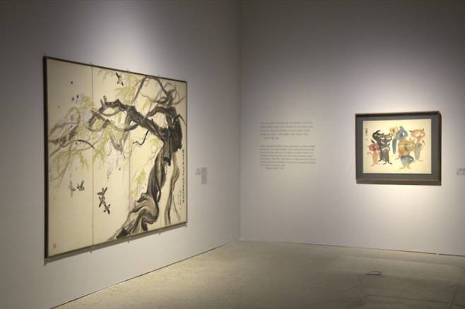 '박래현, 삼중통역자' 순회전 전시전경.(국립현대미술관 제공)© 뉴스1