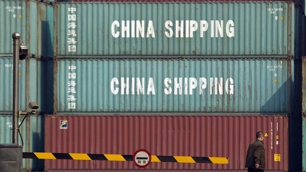 중국 톈진 항구에 놓인 컨테이너./AP 연합뉴스