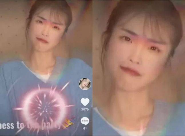 아이유 닮은꼴 중국 뷰티 크리에이터 실제 얼굴ⓒ온라인 커뮤니티