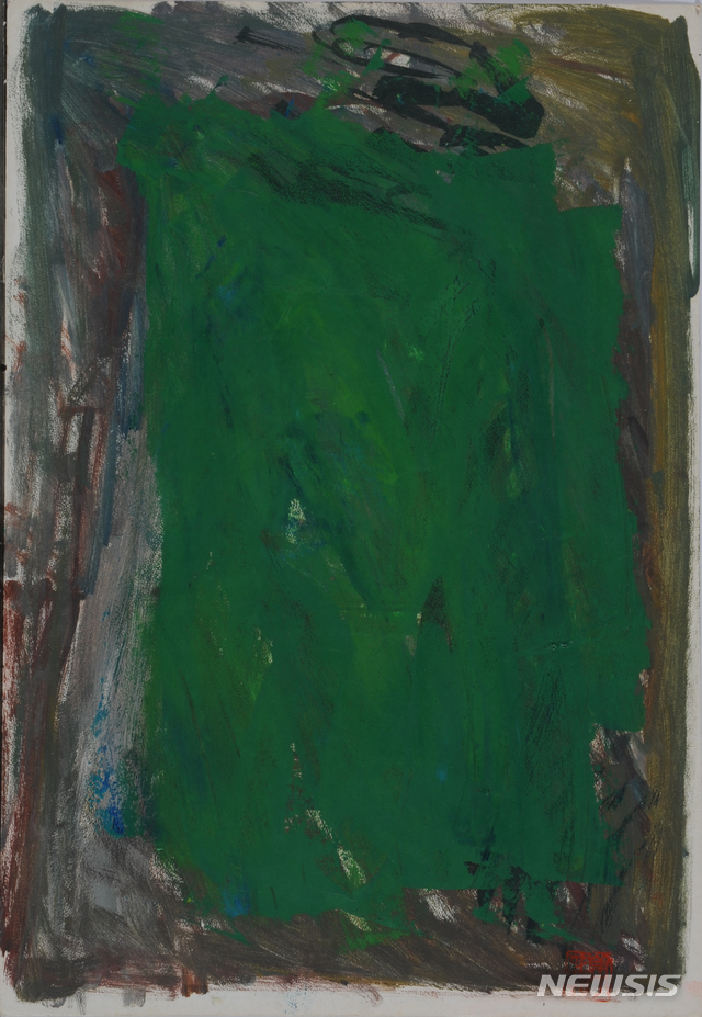 [서울=뉴시스] 강국진, Untitled, Oil on paper, 39.3 x 27.5 cm, 1982