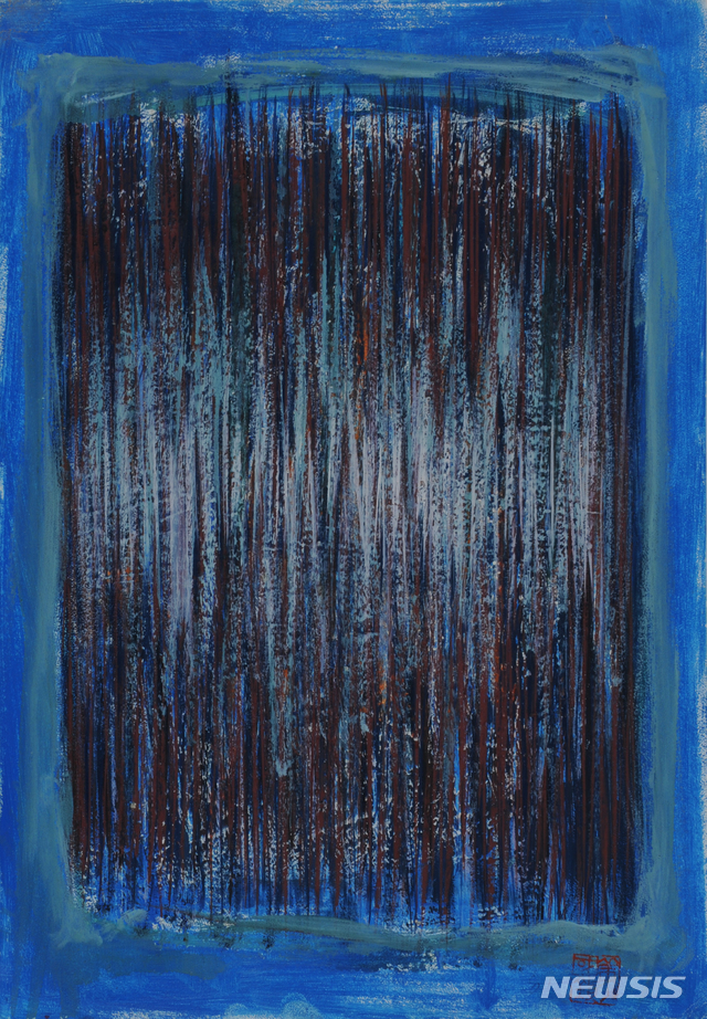 [서울=뉴시스] 강국진, Untitled, Oil on paper, 39.5 x 27.5 cm, 1981