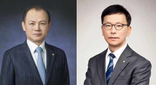 왼쪽부터 임용택 전북은행장, 서한국 차기 전북은행장 내정자