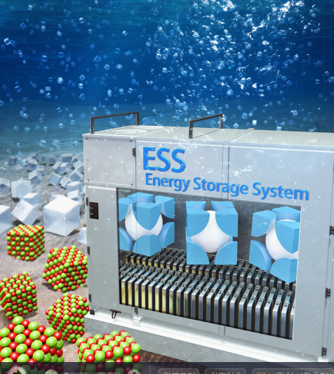 KIST가 개발 중인 나트륨 이온전지 ESS.