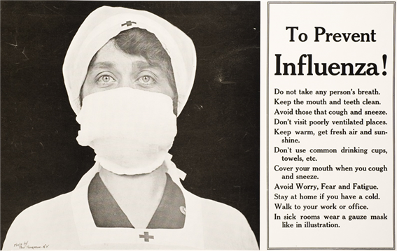 ▲ Copyright: Illustrated Current News, 1918 (The National Library of Medicine)