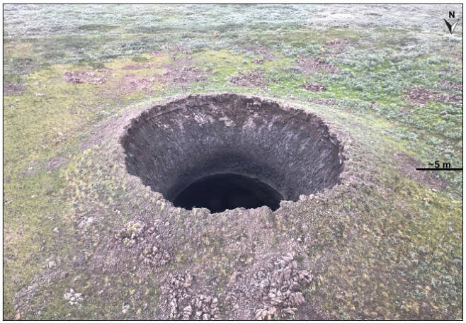 시베리아의 수수께끼 대형 싱크홀, 발생 원인 찾았다