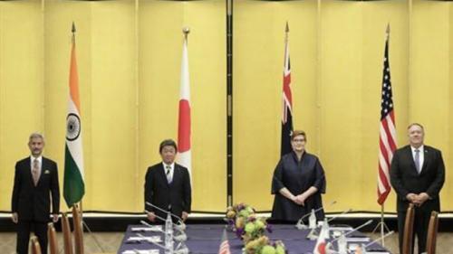 지난해 10월 일본 도쿄에서 열린 쿼드 4개국 외무장관 회의. /EPA연합뉴스