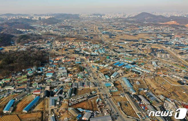 신규 택지로 지정된 경기도 시흥시, 광명시 일대의 모습. 2021.2.24/뉴스1 © News1 조태형 기자
