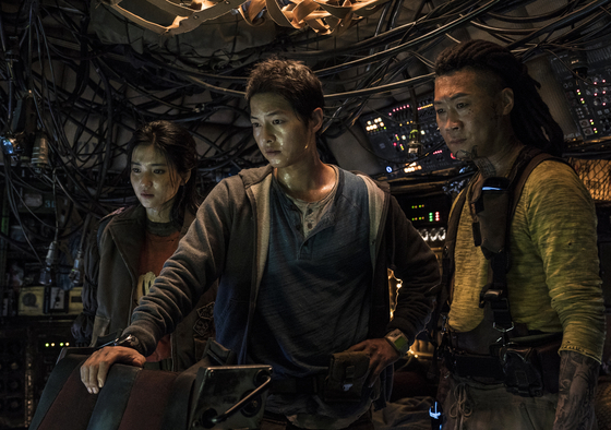 The crew of the space debris collecting ship Victory are initially described as materialistic as they are prepared to do anything to get their hands on some cash to help pay off their debts in the sci-fi fi lm "Space Sweepers." [NETFLIX]