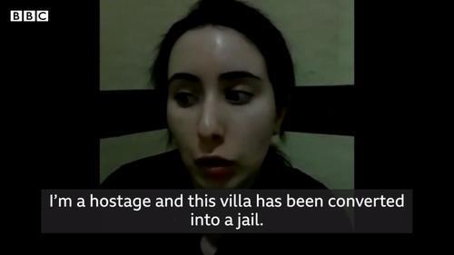 "나는 감옥으로 개조된 빌라에 갇힌 인질" 두바이 공주의 호소 [BBC 홈페이지 캡처=연합뉴스]