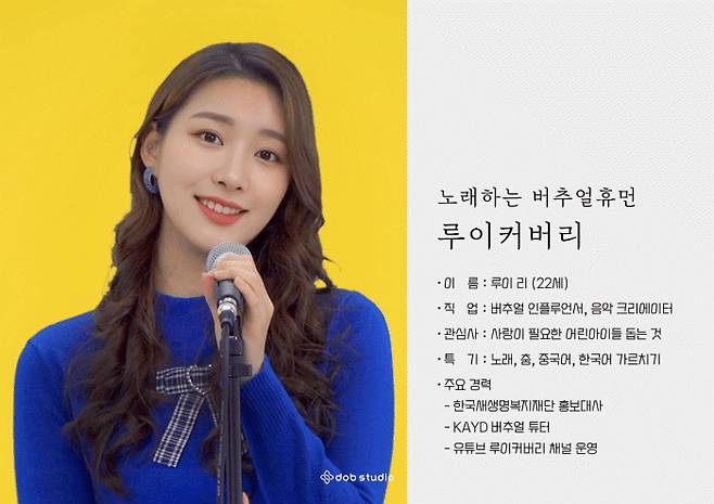 ‘루이 리’의 얼굴은 7명의 얼굴 데이터를 수집한 뒤 립 러닝(기계 학습)을 통해 최대한 실존 인물과 비슷한 이미지로 그래픽을 산출해 만든 가상 얼굴이다. 디오비 스튜디오 제공
