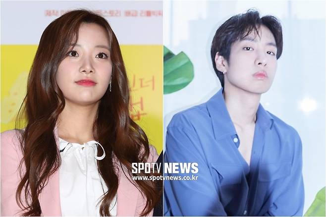 ▲ 에이프릴 현주(왼쪽) 에이젝스 윤영. ⓒ곽혜미 기자, 윤영 인스타그램