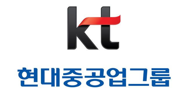 KT(위쪽), 현대중공업그룹 로고.ⓒ각사