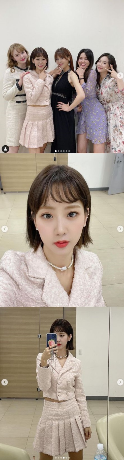 Miss Trot2 Kang Hye-yeon boasted a cute beauty.Kang Hye-yeon posted a picture and a photo on his instagram on the morning of the 17th, Talk show photo with Rainbow members.In the photo, Maria, Kim Yeonji, Hwang Woo-rim and Yun tae-hwa were together with him.The five people gave bright energy with a beautiful beauty and a cheerful atmosphere.In another photo, Kang Hye-yeon showed off her cute, cute beauty like a tree squirel.Meanwhile, Kang Hye-yeon failed to join TOP7 in eighth place in the TV Chosun entertainment program Mr. Trot2.