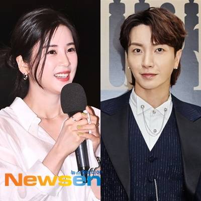 왼쪽부터 에이핑크 박초롱, 슈퍼주니어 이특