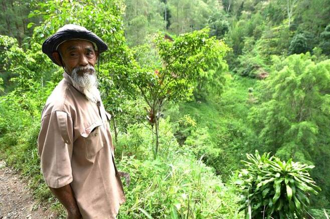 현실판 우공이산. 24년간 날마다 나무를 심어 불모의 땅을 푸른 산림으로 바꾸는 기적을 일군 인도네시아 사디만(69)씨.