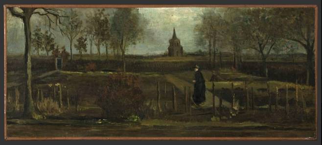 도난당한 빈센트 반 고흐의 1884년작 '봄 뉘넌의 목사관 정원'/사진제공=AP/뉴시스