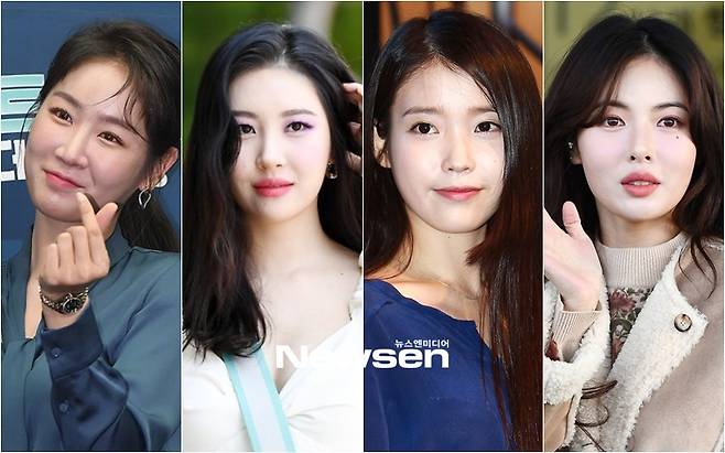 소유, 선미, 아이유, 현아(사진=뉴스엔DB)