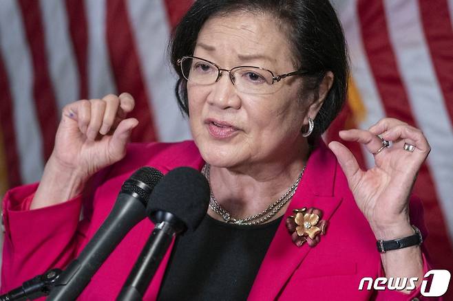 '아시안 증오범죄 방지법'을 발의한 메이지 히로노 상원의원. © AFP=뉴스1