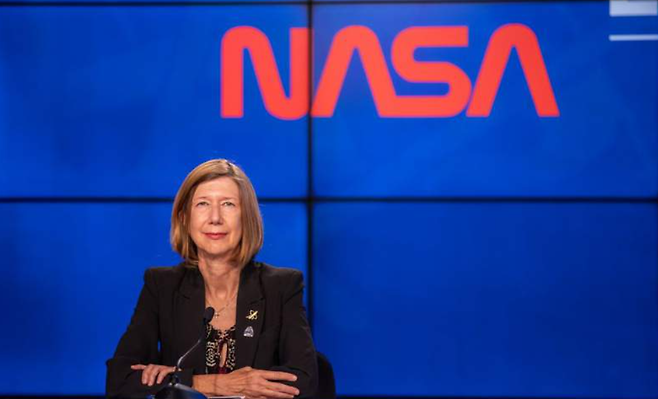 스페이스X의 단독 선정에 대한 의문에 대한 컨퍼런스콜을 진행한 캐시 루더스(Kathy Lueders) 유인 우주탐사 담당 부국장. NASA 제공